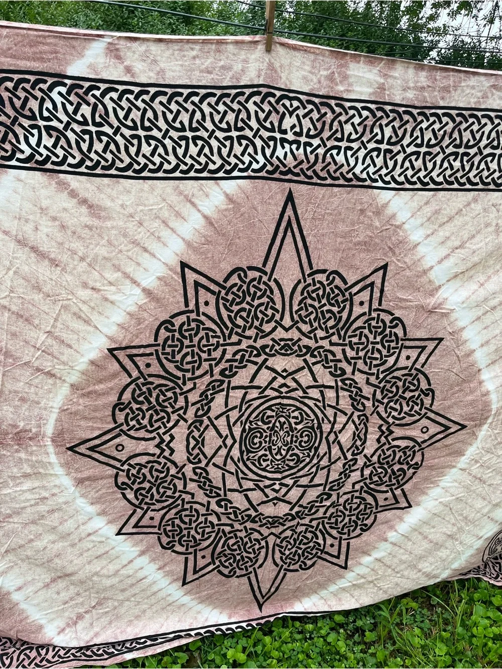 Celtic Knot Mandala Tapestry Wall Hanging 64”x90